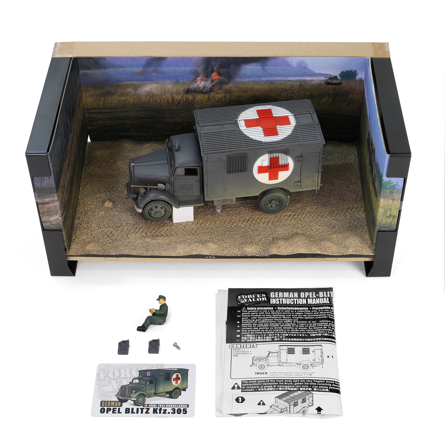 Opel Blitz 3,6 6700 A-Type, Kfz.305 (Cargo truck)  WWII German ambulance truck