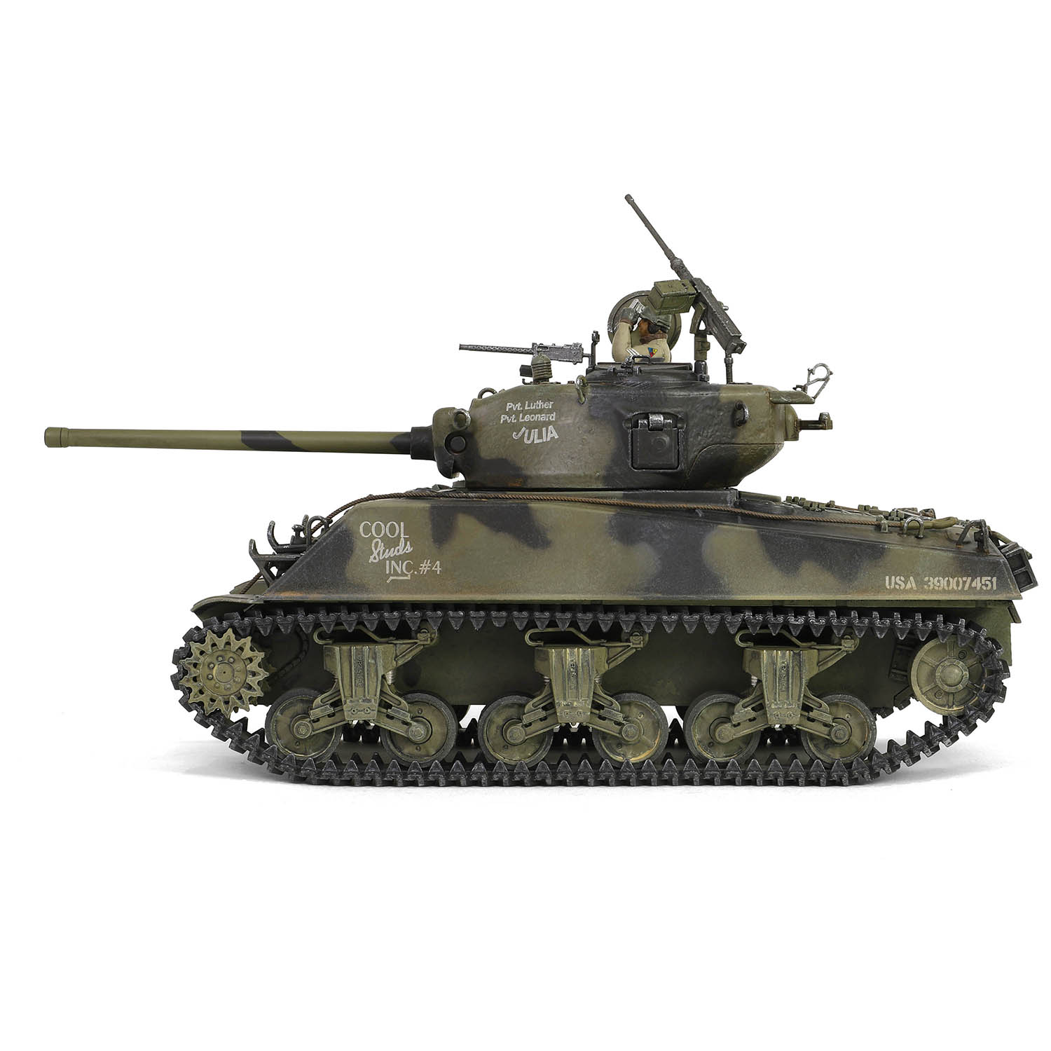Sherman M4A3 (76), VVSS   "Black Panthers", 761st Tank Battalion, Task Force Rhine, Germany 1945