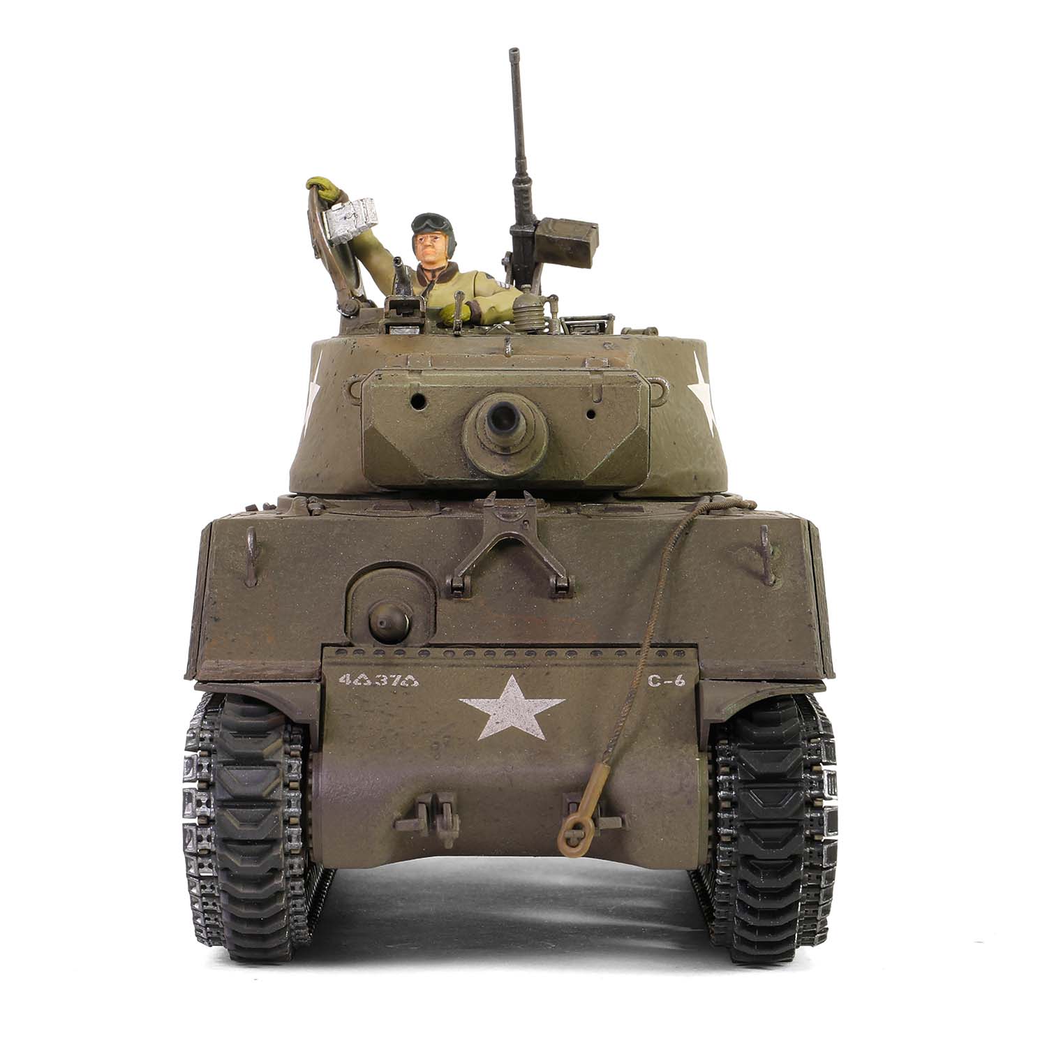 U.S. medium tank Sherman M4A3E2 (75) Jumbo “Cobra King” “First in Bastogne”, George Smith Patton’s 4th A.Div. 3rd Army, Bastogne area, 26 Dec, 1944