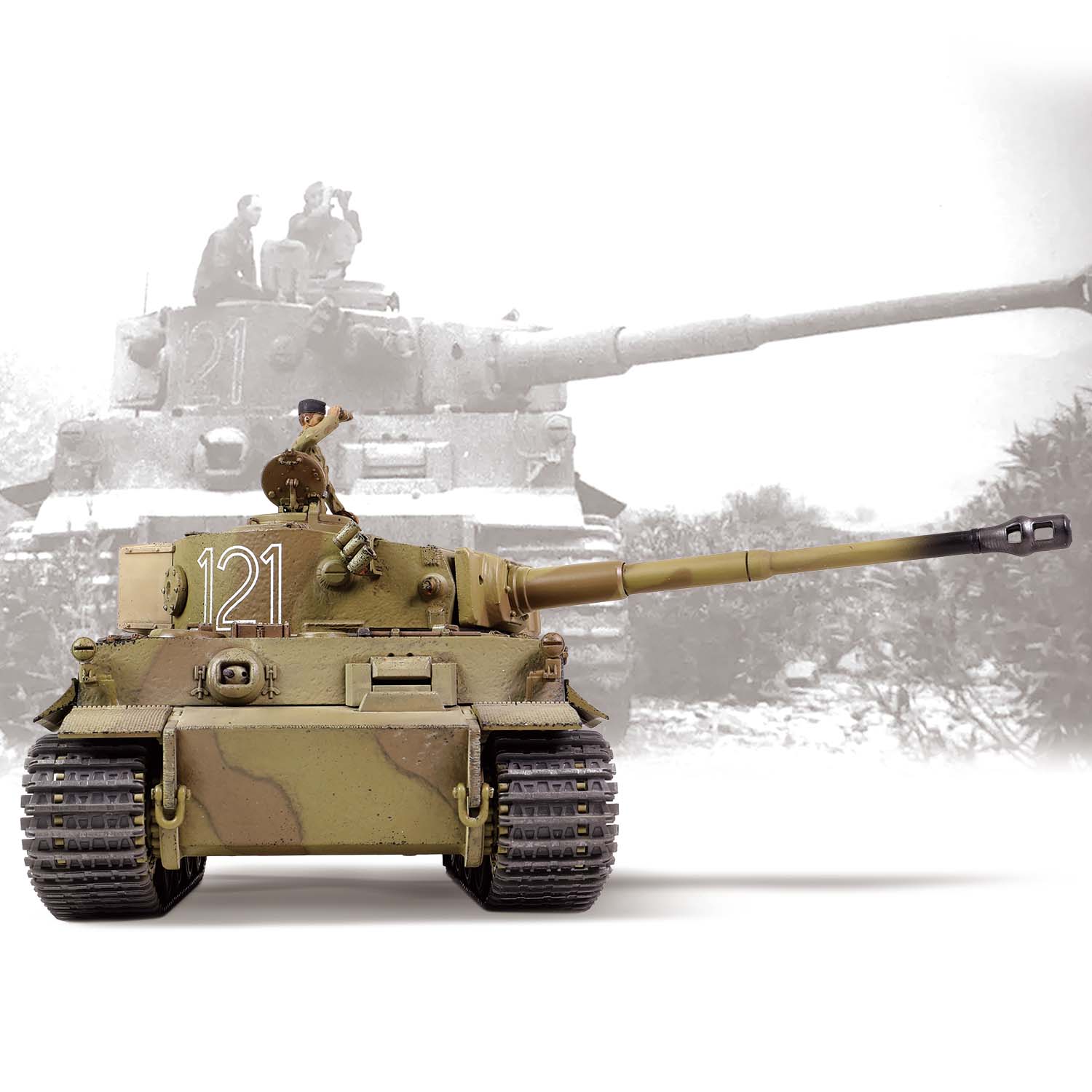 Sd.Kfz.181 PzKpfw VI Tiger Ausf. E heavy tank  (Initial production model) #121, Schwere Panzerabteilung 501, 1943 North African Front Tunisia