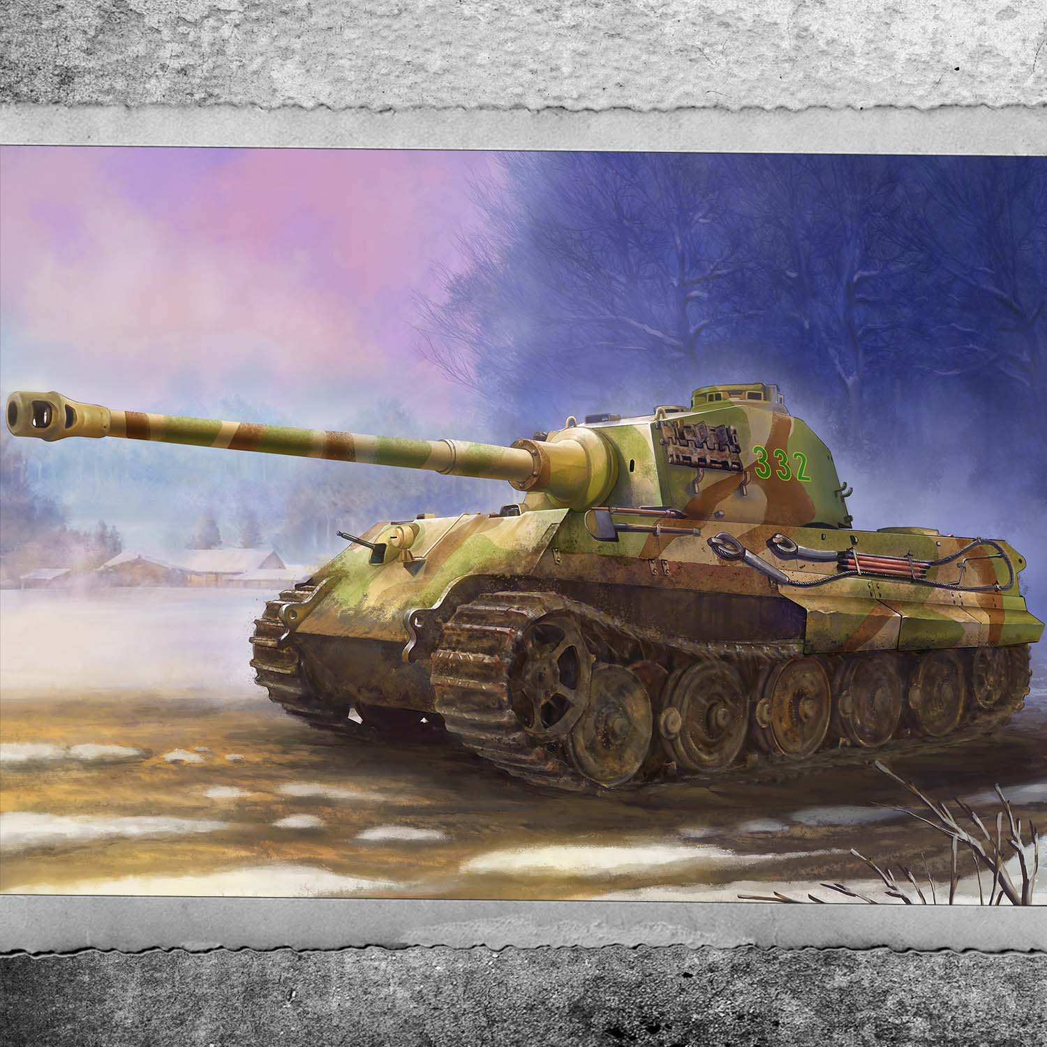 King Tiger tank (Henschel turret) Ardennes, December, 1944