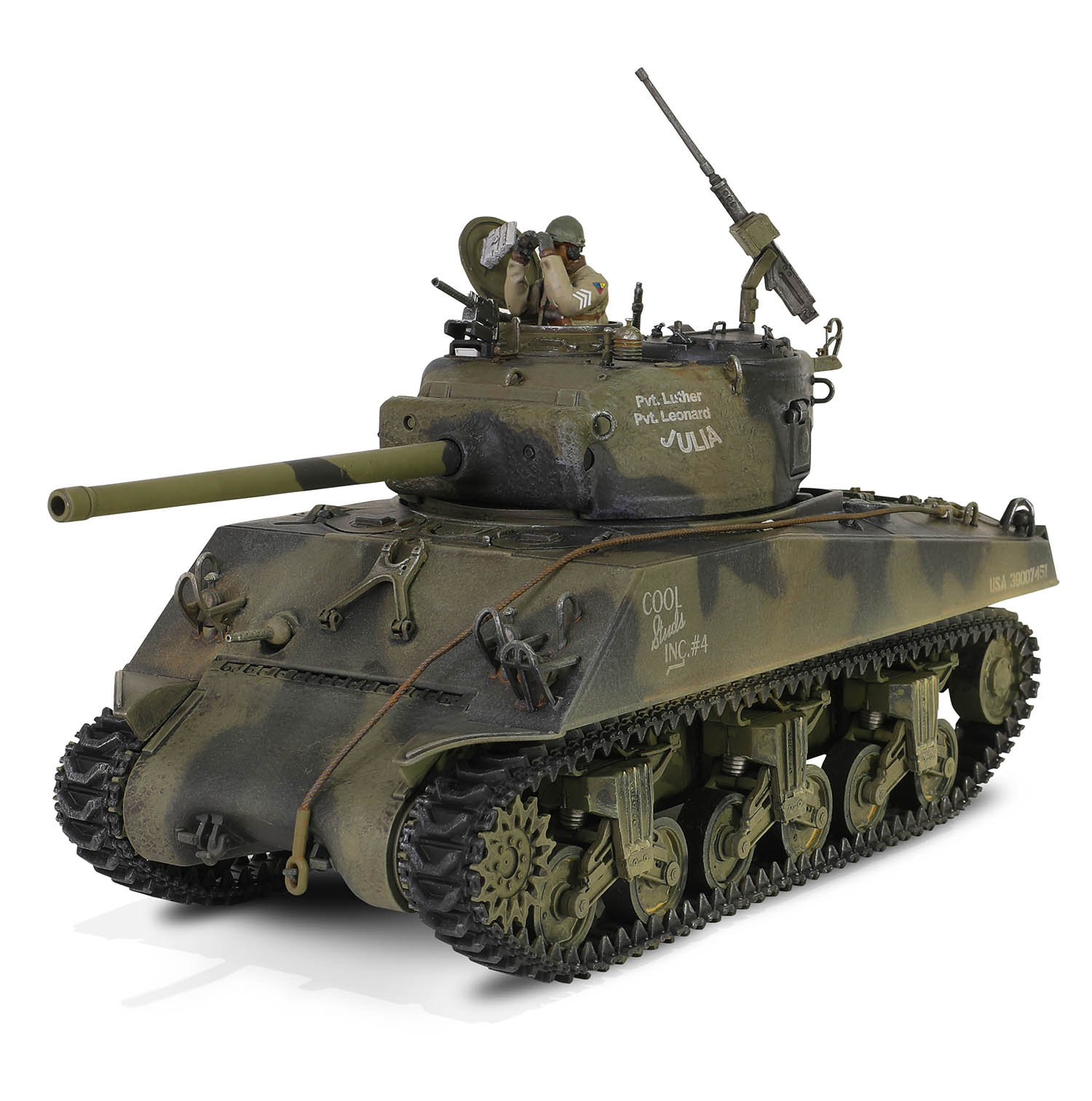 Sherman M4A3 (76), VVSS   "Black Panthers", 761st Tank Battalion, Task Force Rhine, Germany 1945
