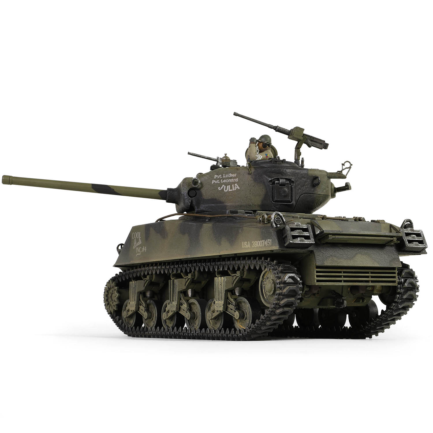 Sherman M4A3 (76), VVSS   "Black Panthers", 761st Tank Battalion, Task Force Rhine, Germany 1945