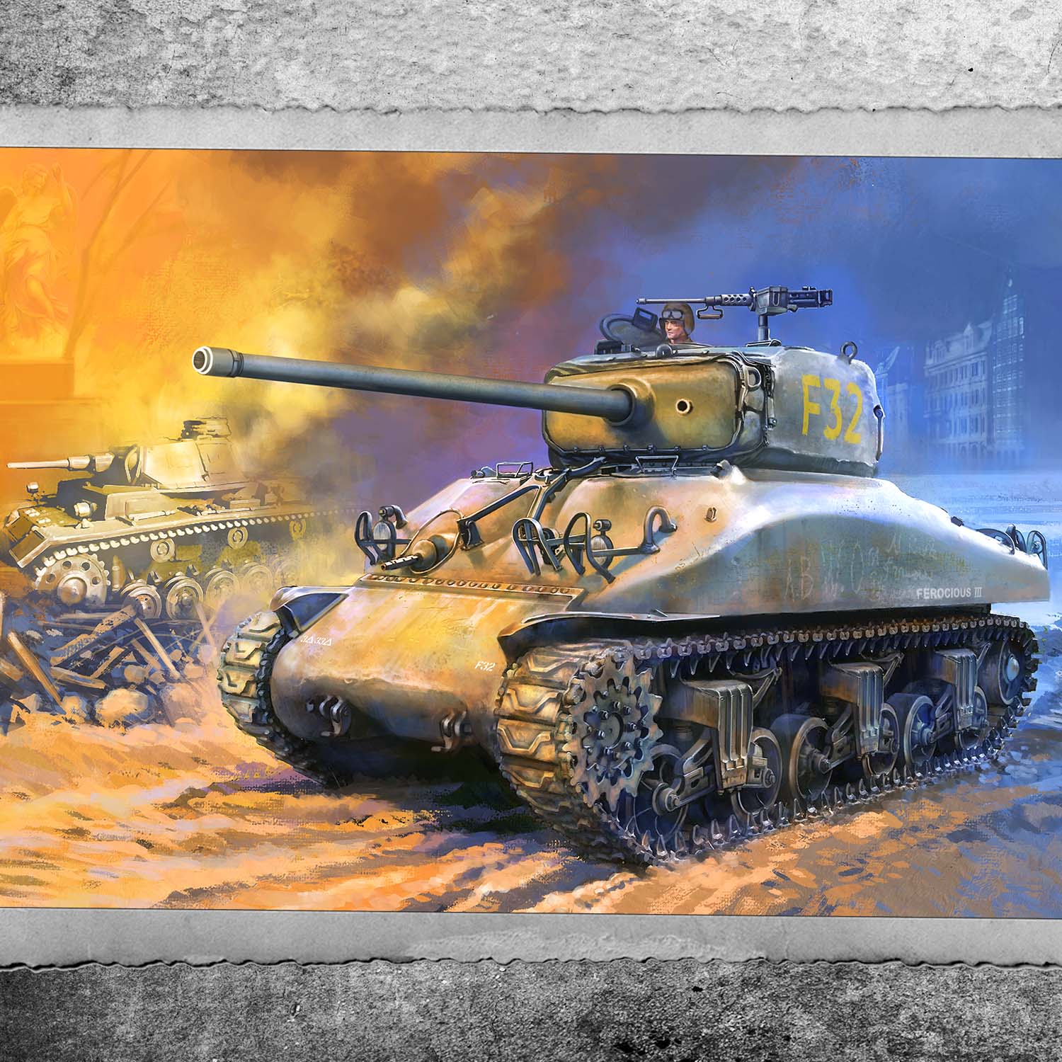 Sherman M4A1 (76) tank 33rd Armored Regiment, 3rd Armored Division, Belgium, Spetember 1944