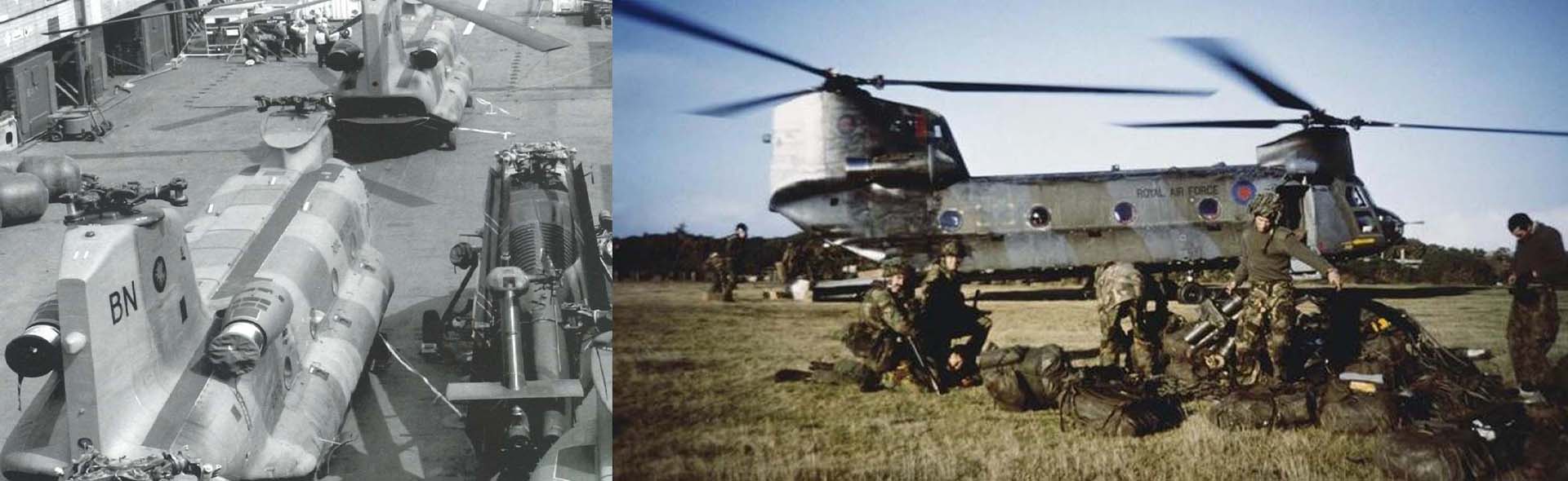 Boeing Chinook HC. Mk.1 helicopter Royal Air Force, #18 Squadron, Falklands Detachment, 1982