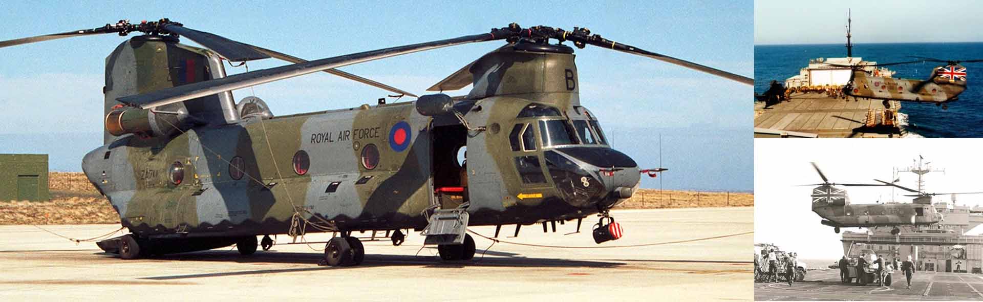 Boeing Chinook HC. Mk.1 helicopter Royal Air Force, No.7 Squadron, "Britforleb: Task Force, Lebanon 1984