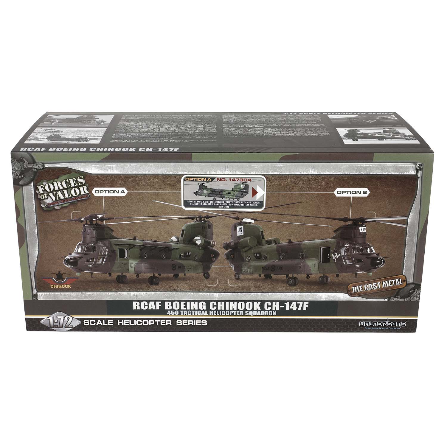 Boeing Chinook CH-147F helicopter Royal Canadian Air Force #147304 (Valkyrie Nose Art), 450 Tactical Helicopter Squadron  Camp Castor  Gao  Mali, Western Africa  2018-2019