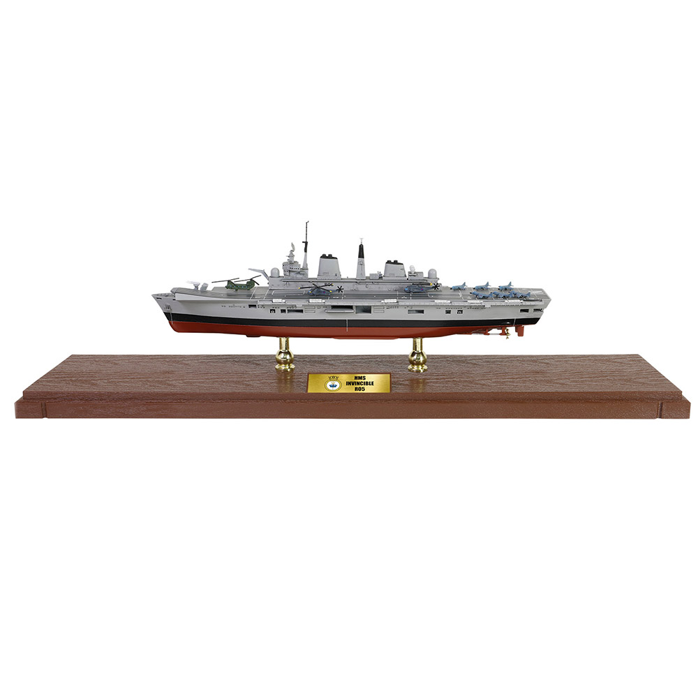 HMS Invincible (R05) light aircraft carrier Falkland islands 1982 Full hull
