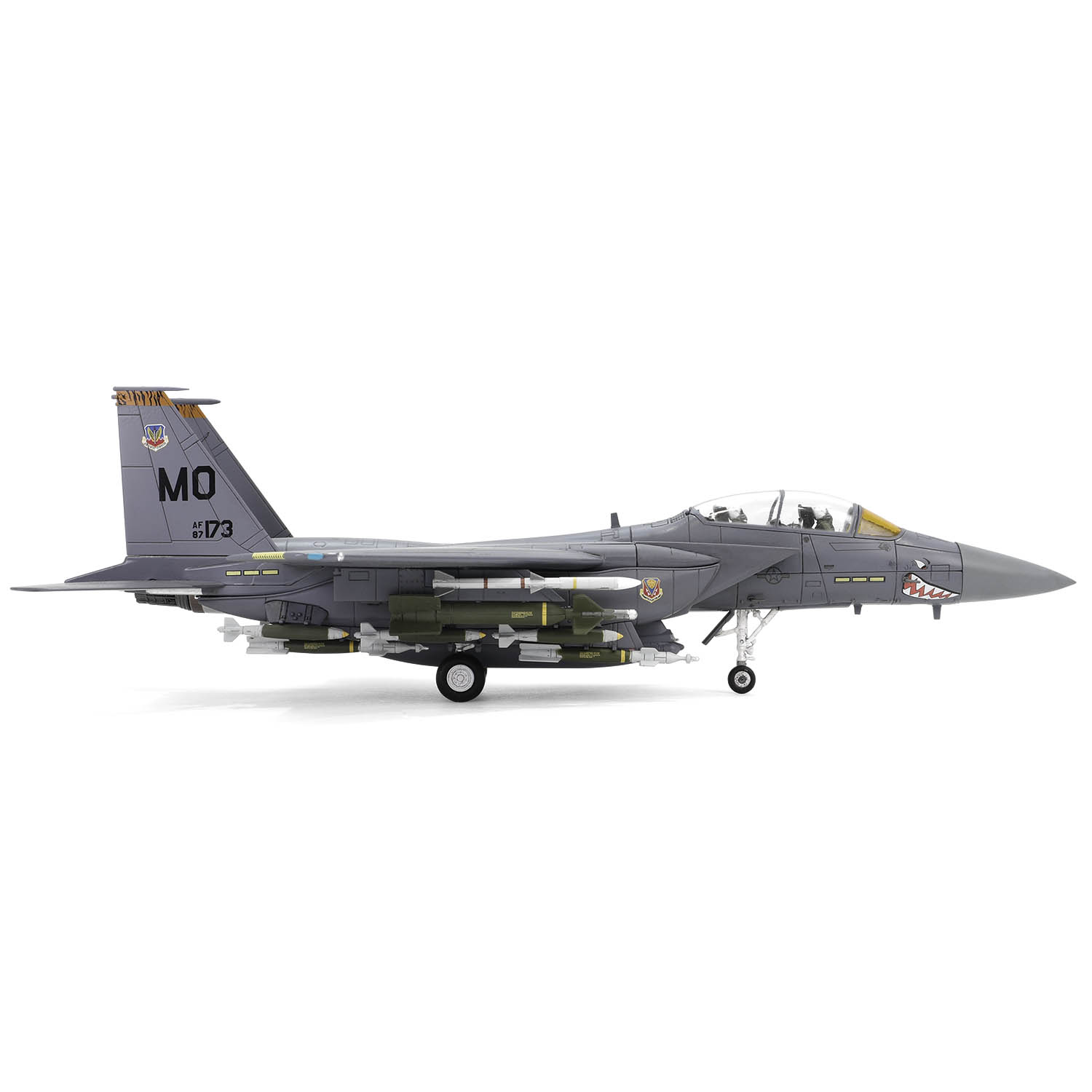 Boeing F-15E Strike Eagle“Shark Mouth”, USAF #87-0173, 391st Fighter Squadron 'Bold Tigers' , 366th Fighter Wing, U.S.A.F Mountain Home AFB, Idaho, 2002