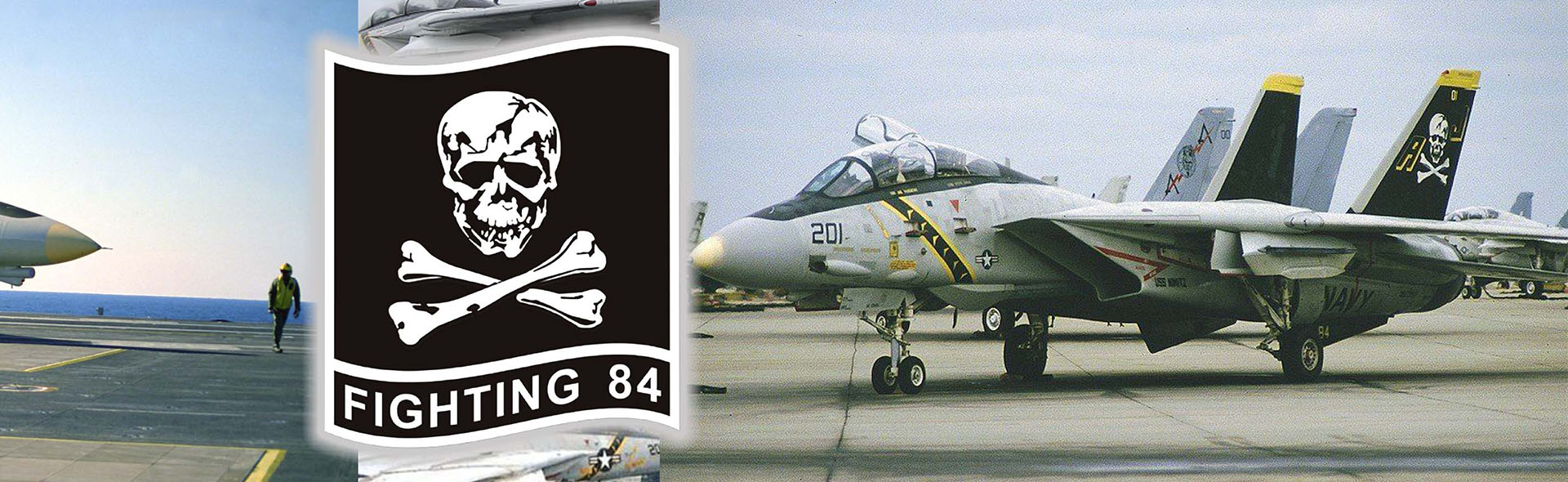 CVN-65 Enterprise deck + 4' Legendary F-14 Tomcat series Section #I deck + F-14B BuNo. 160390, VF-84 Jolly Roger, USS Nimitz, Mediterranean, 1978