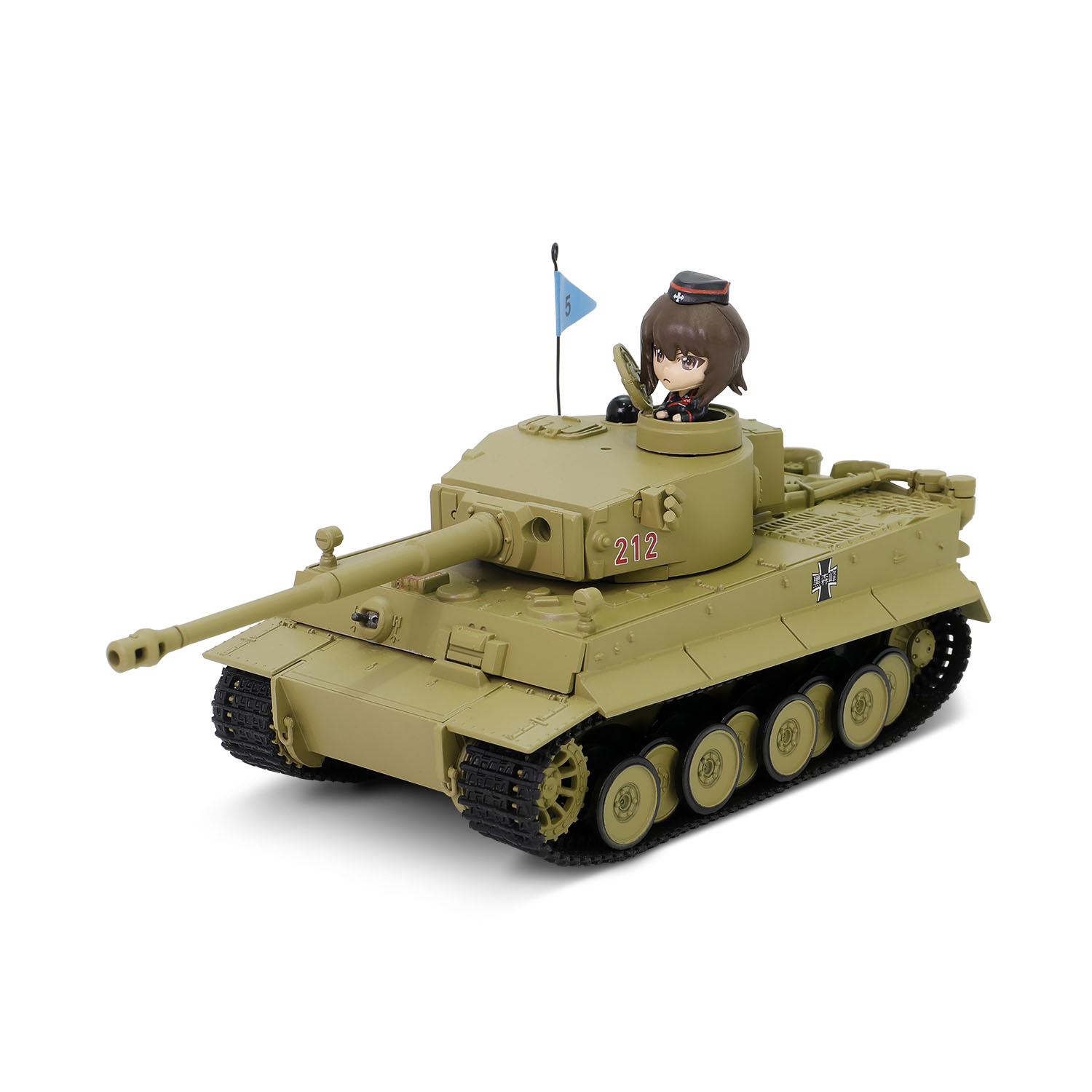 Tiger I (Early Production) Kuromorimine Girls Academy with Maho Nishizumi commander figure