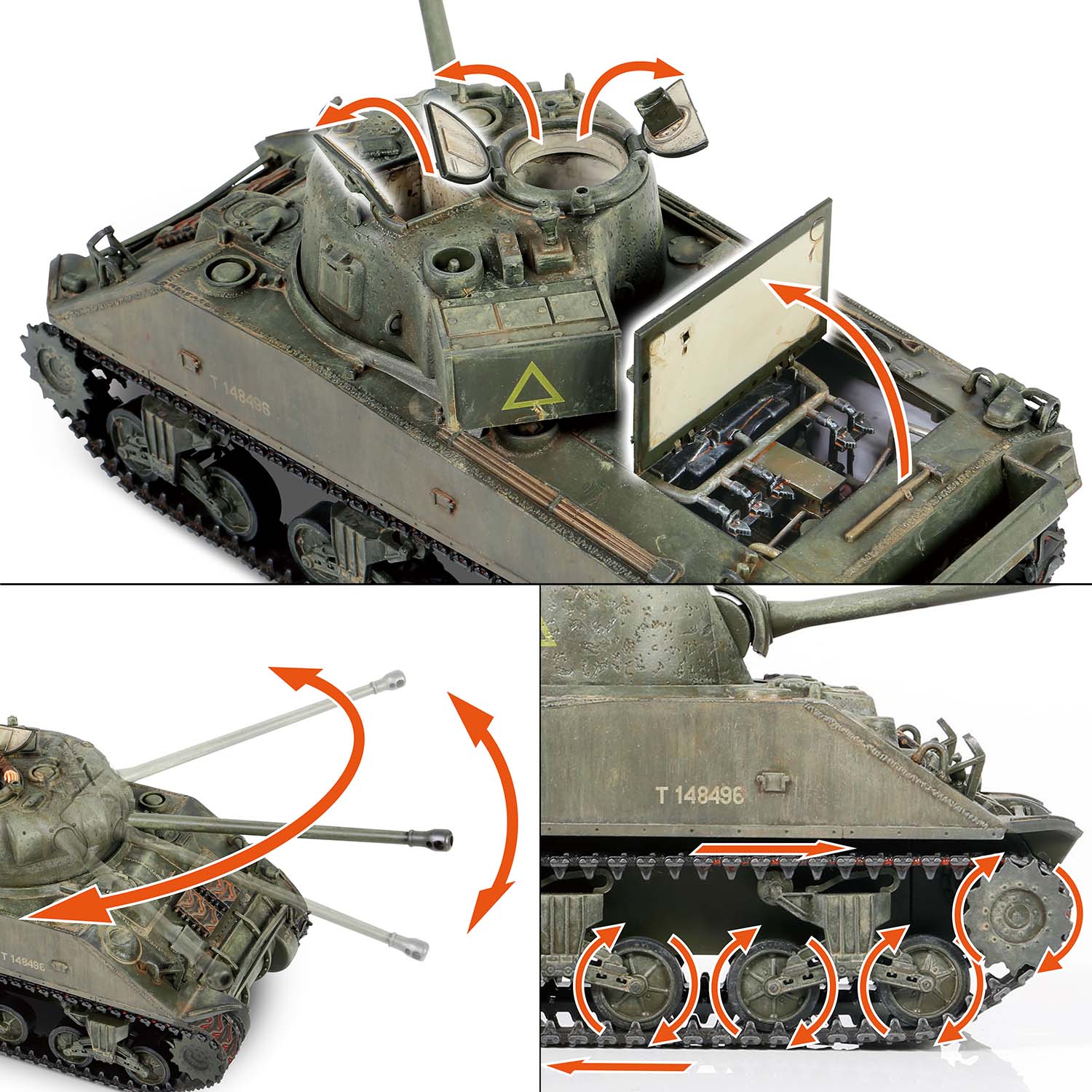 Opening Hatches, Movable Turret & Spinning Wheels