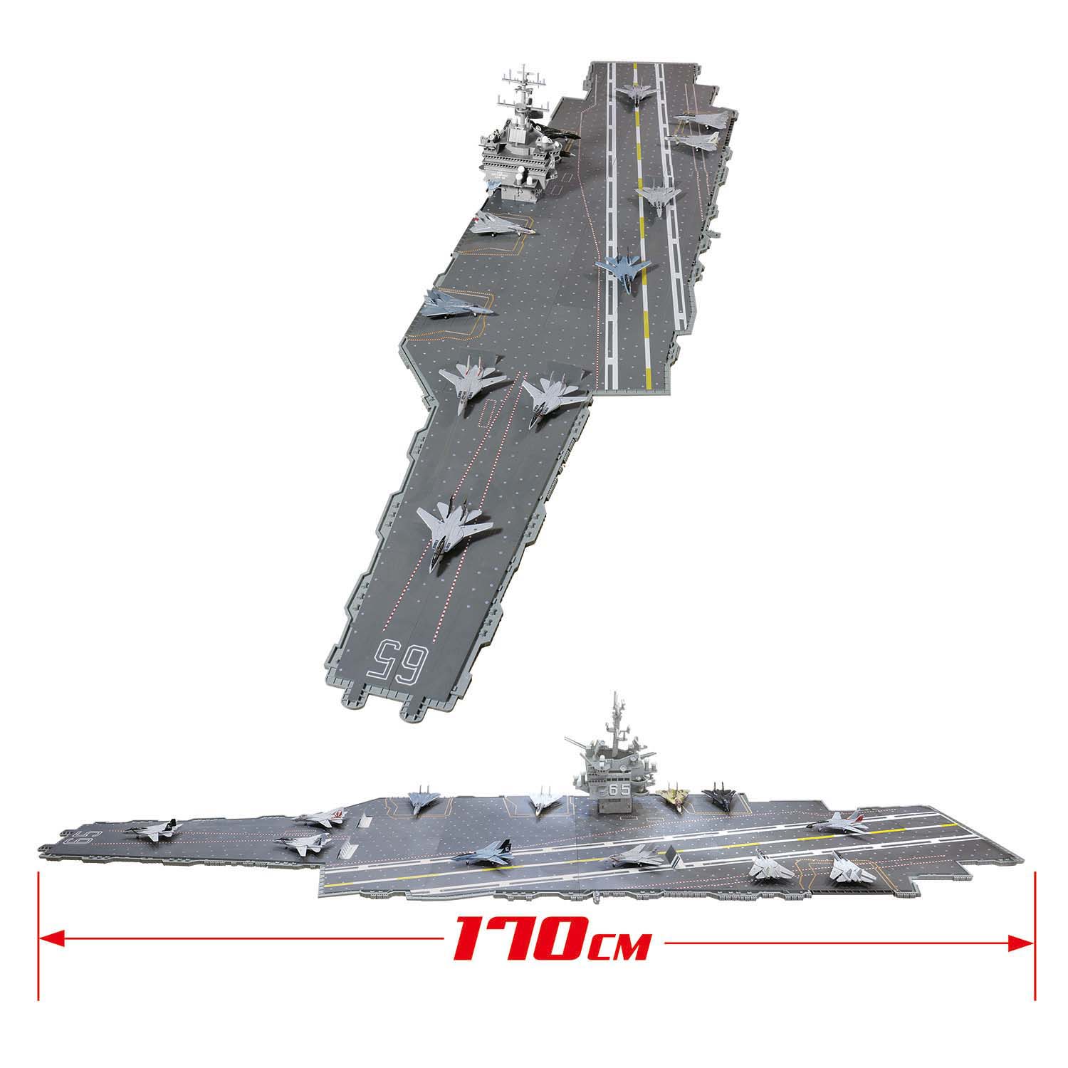 After collecting 13 products, they can be assembled into a complete 170cm long CVN-65 deck!