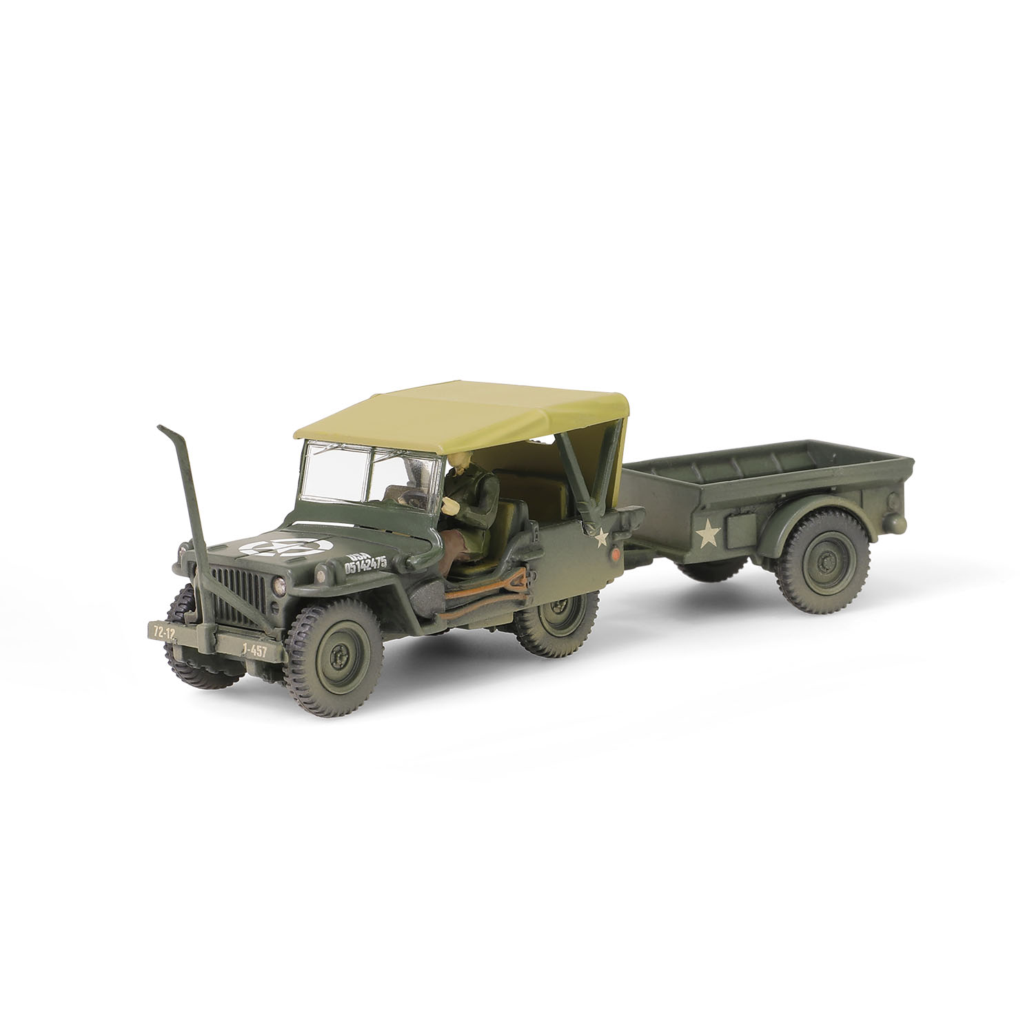 "Willis Jeep" 4x4 off-road vehicle (with trailer)