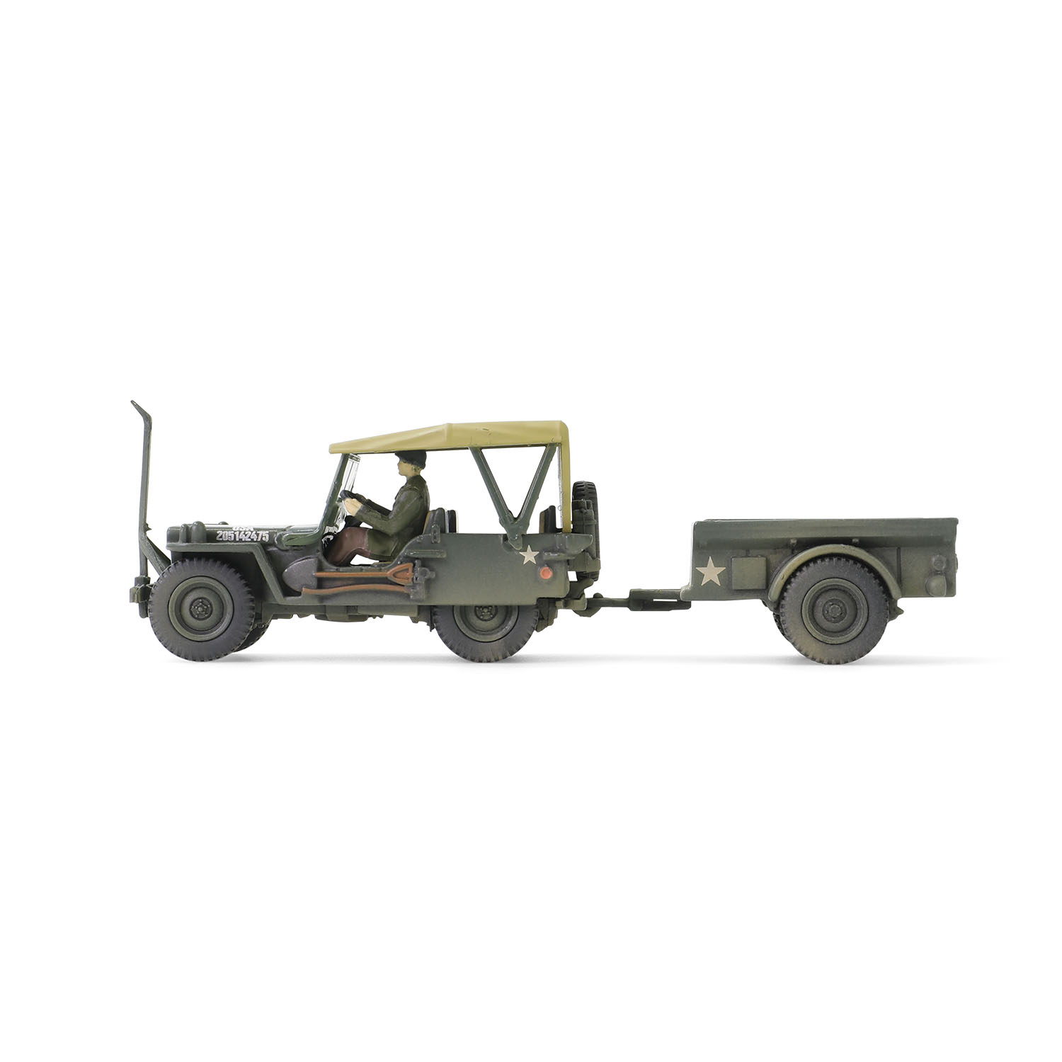 "Willis Jeep" 4x4 off-road vehicle (with trailer)