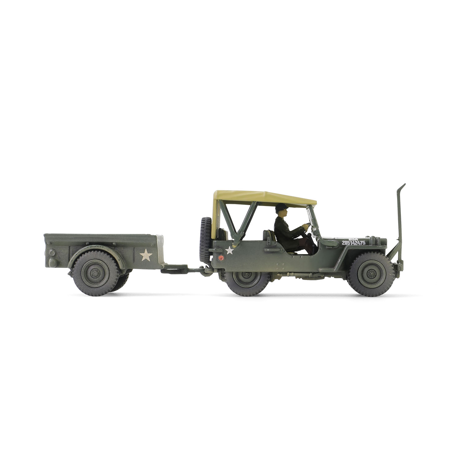 "Willis Jeep" 4x4 off-road vehicle (with trailer)