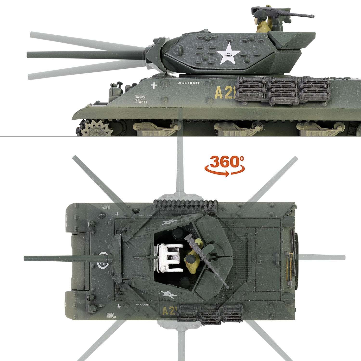 Movable Gun Barrel and Turret